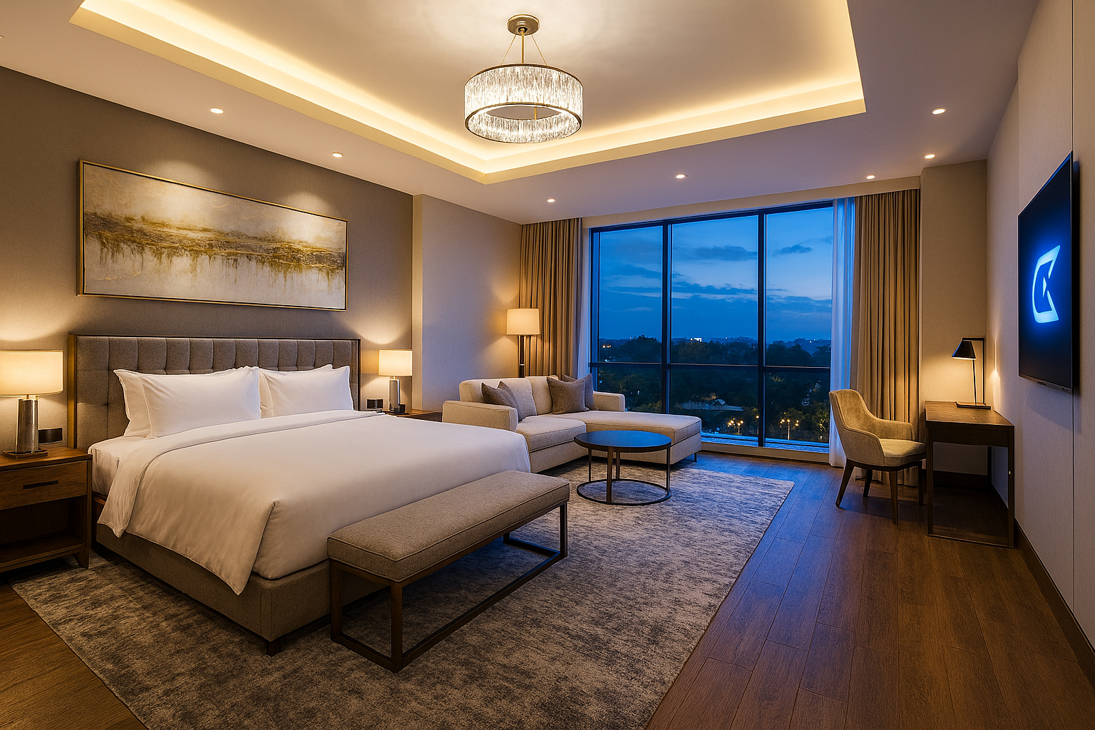 Hotel lobby with elegant design